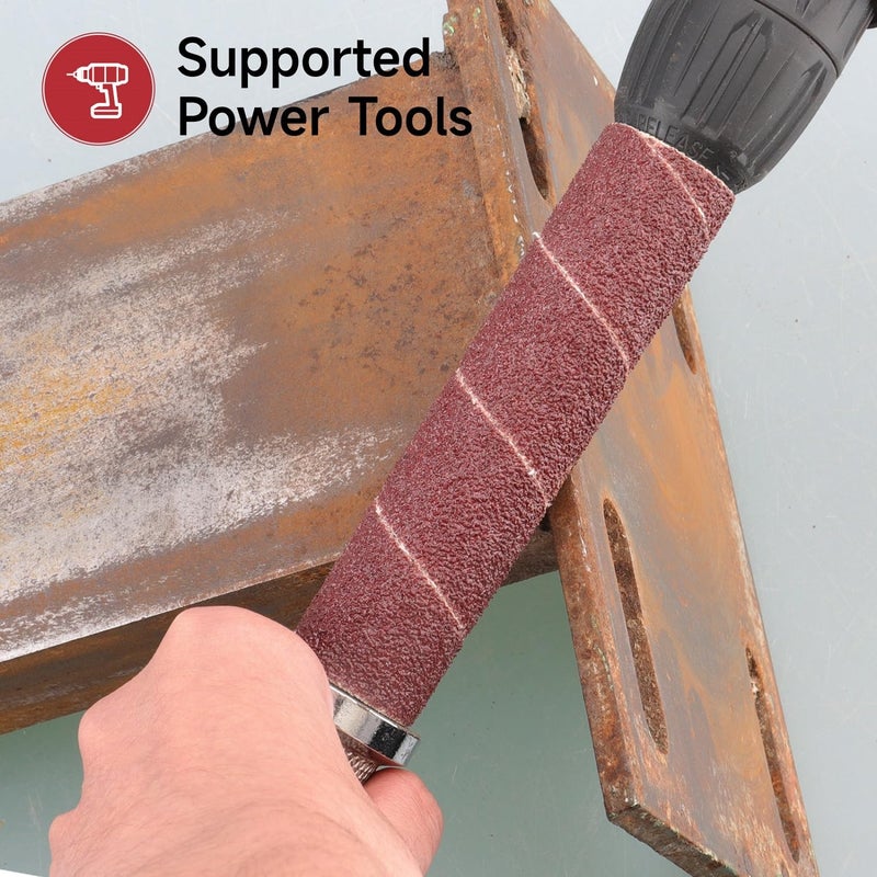 Shineboc Spindle Sander Sleeves for Spindle Sander 150 Grit Sandpaper, 115mm Length, 6 Different Diameters 1/2 in., 3/4 in., 1 in., 1-1/2 in., 2 in. and 3 in - Image 5